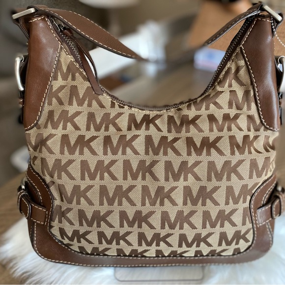 Michael Kors Brown and Tan Hobo Shoulder Bag - Picture 1 of 5